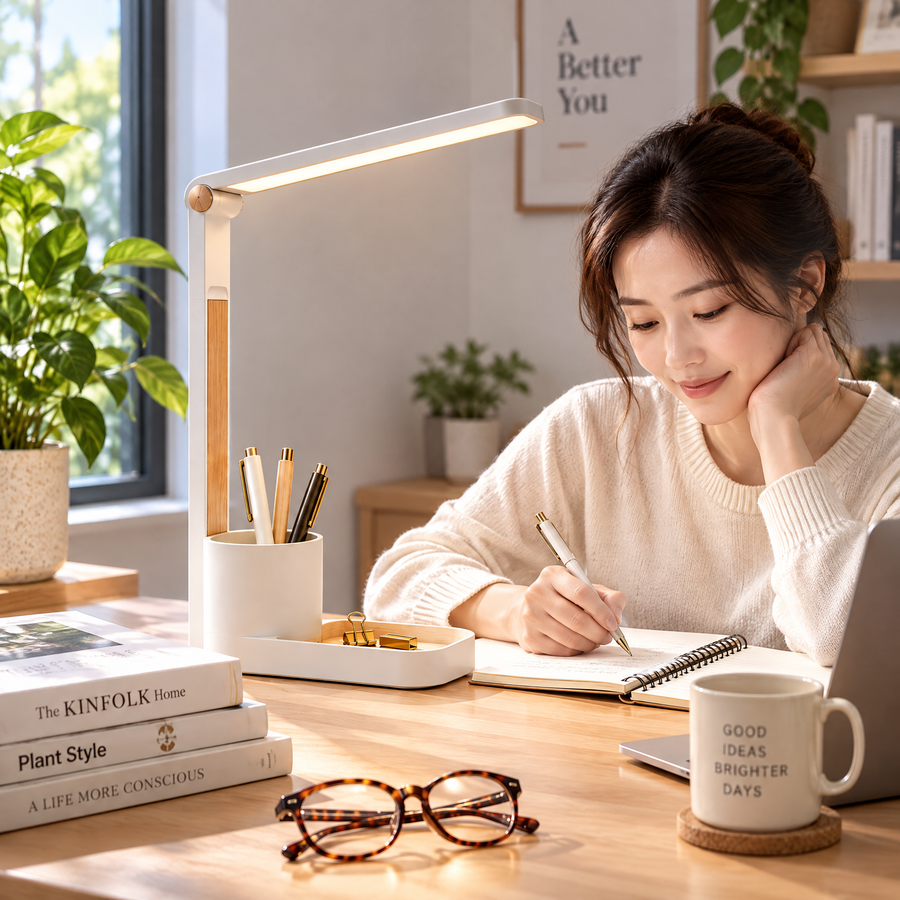 meiovanti™ Minimal LED Desk Lamp with Organizer Base