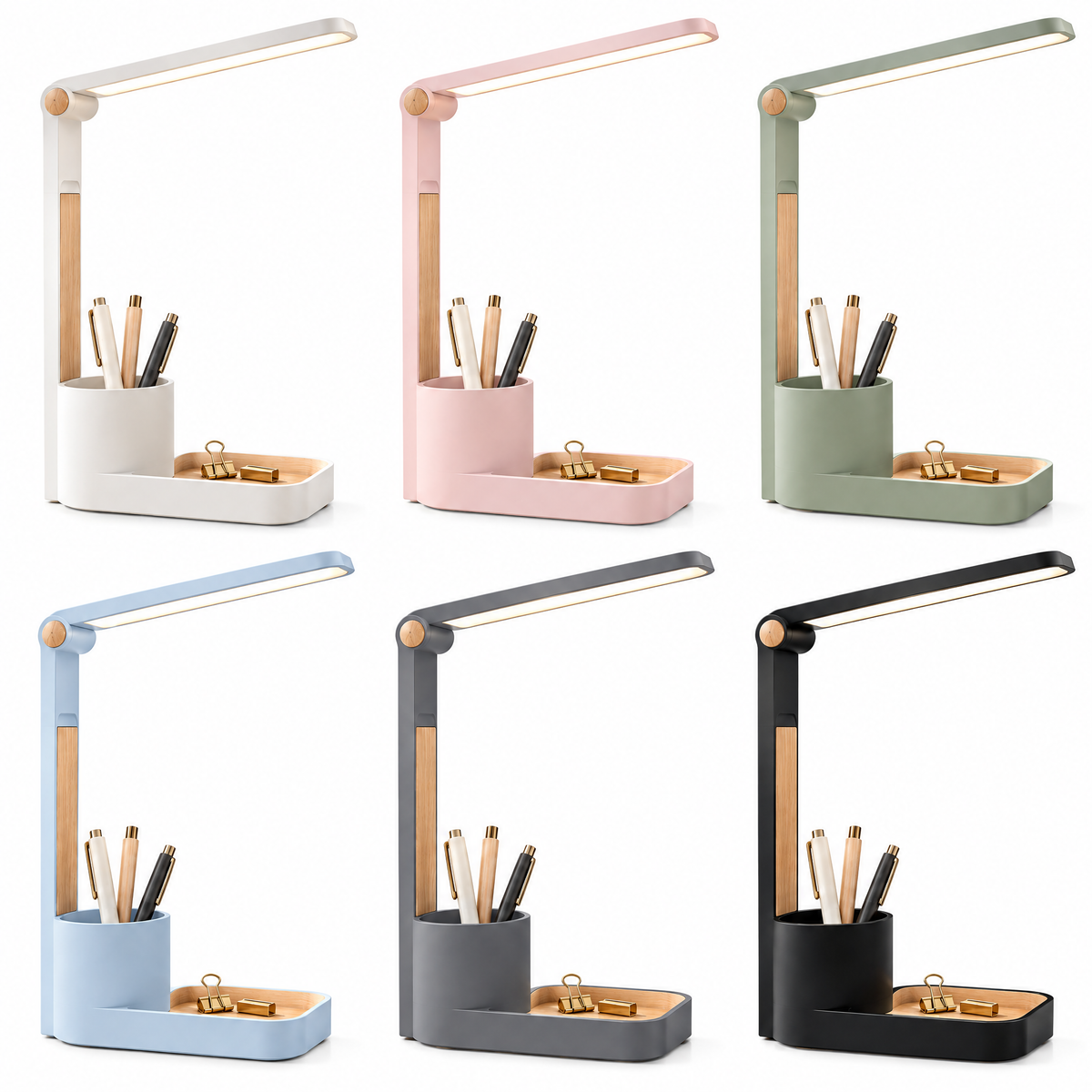 meiovanti™ Minimal LED Desk Lamp with Organizer Base - product view 2